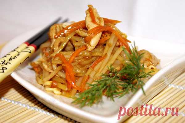 Салат с курицей в китайском стиле — Домашняя кулинария