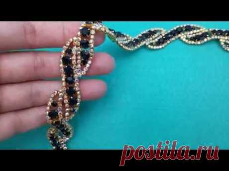 Фигурная цепочка из страз