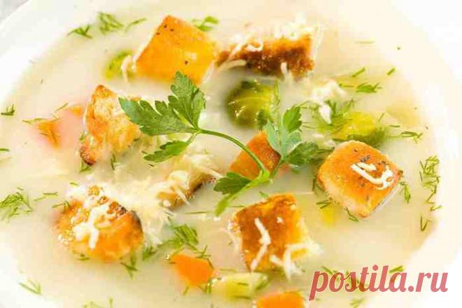 ОВОЩНОЙ СУП С ГРЕНКАМИ *ЦЕЗАРЬ*