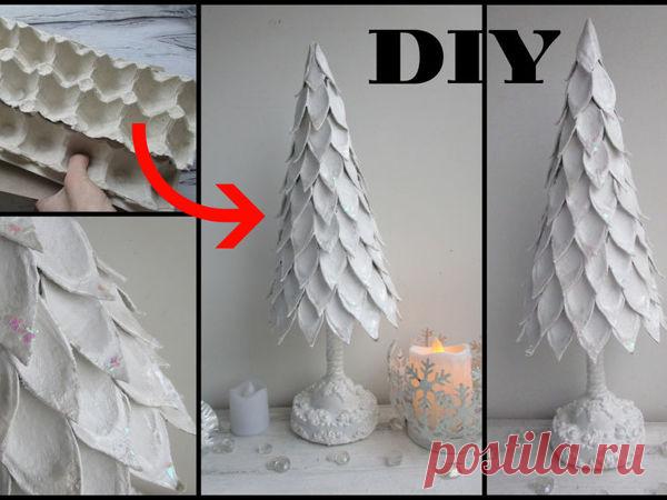 Елка из бумажных лотков от яиц | Журнал Ярмарки Мастеров