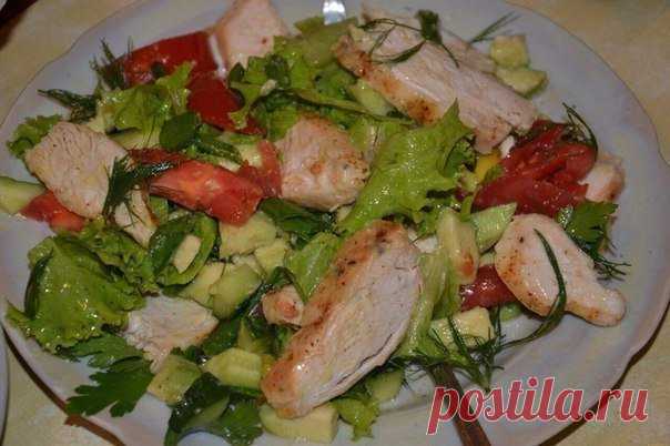 Легкий салат с курицей — Домашняя кулинария
