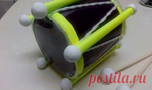 Военный барабан из пластиковой бутылки. Мастер-класс