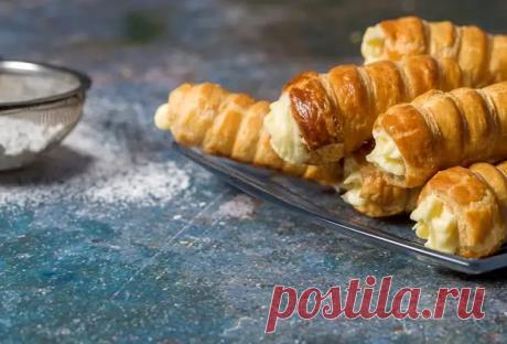 Слоеные трубочки с кремом за полчаса: их смогут приготовить даже подростки - Будет вкусно - Социальная сеть "МТ.RU"