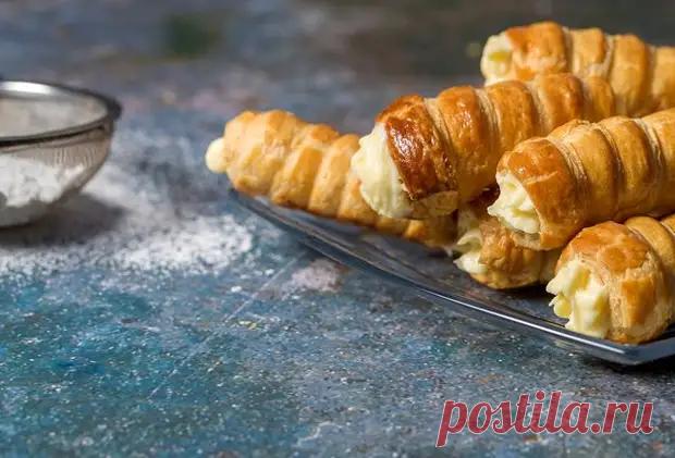 Слоеные трубочки с кремом за полчаса: их смогут приготовить даже подростки - Будет вкусно - Социальная сеть 