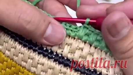 Красивый узор крючком для сумки!