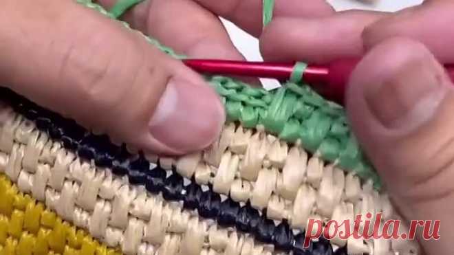 Красивый узор крючком для сумки!