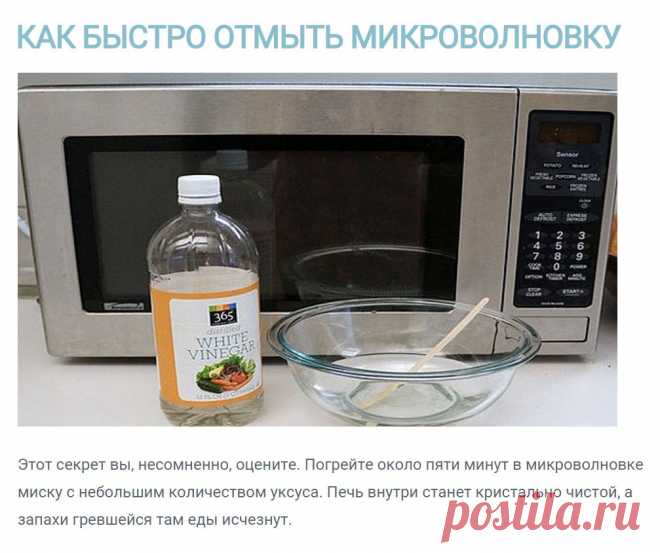 Как быстро отмыть микроволновку.