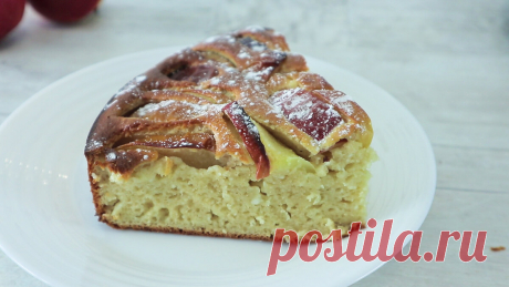 Творожная шарлотка. Быстрый и вкусный пирог с яблоками. | Кулинарка | Яндекс Дзен
