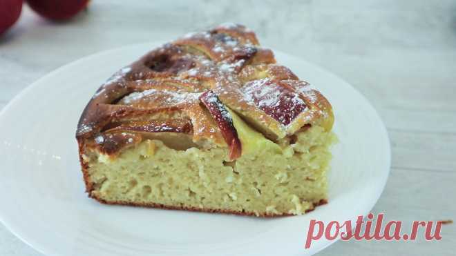 Творожная шарлотка. Быстрый и вкусный пирог с яблоками. | Кулинарка | Яндекс Дзен