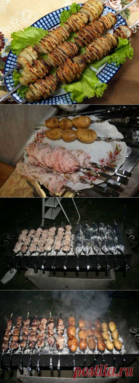 Невероятно вкусная картошка на мангале.