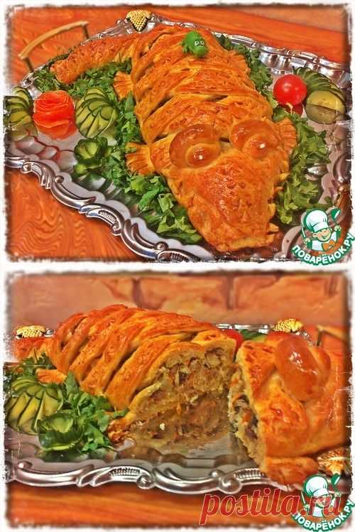 Куриный пирог "Крокодил" - кулинарный рецепт
