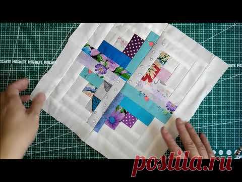 Собираем лоскутки, обрезки и шьём лентами Избу Лоскутная техника самая лучшая в простоте