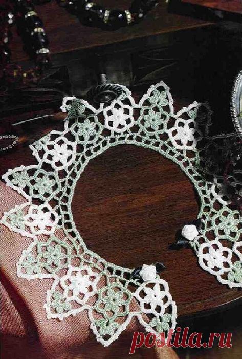 ЦВЕТОЧНЫЙ ВОРОТНИЧОК КРЮЧКОМ