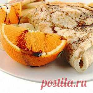Апельсиновые блины из овсянки с курагой