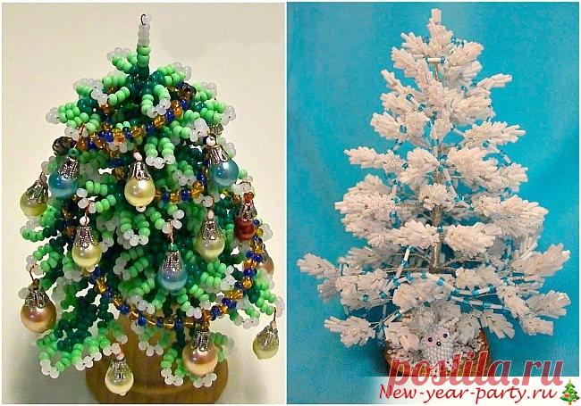 Елка из бисера - пошаговые мастер-классы, схемы и фото-идеи
