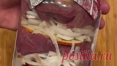 Куриная печень с луком и яблоками🔥