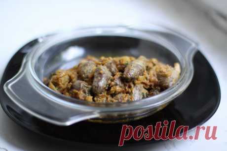 Рецепт блюда из куриных сердец со сливками
