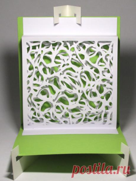 Abstract diorama pop-up card home made от CandiceBourada на Etsy