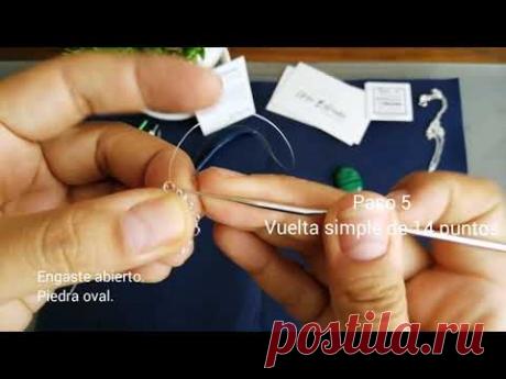 Engaste con borde. Piedra oval.