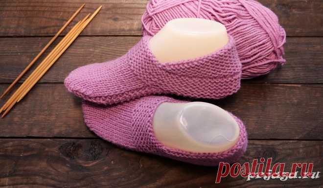 Бесшовные следки с высокой пяткой спицами 🎀