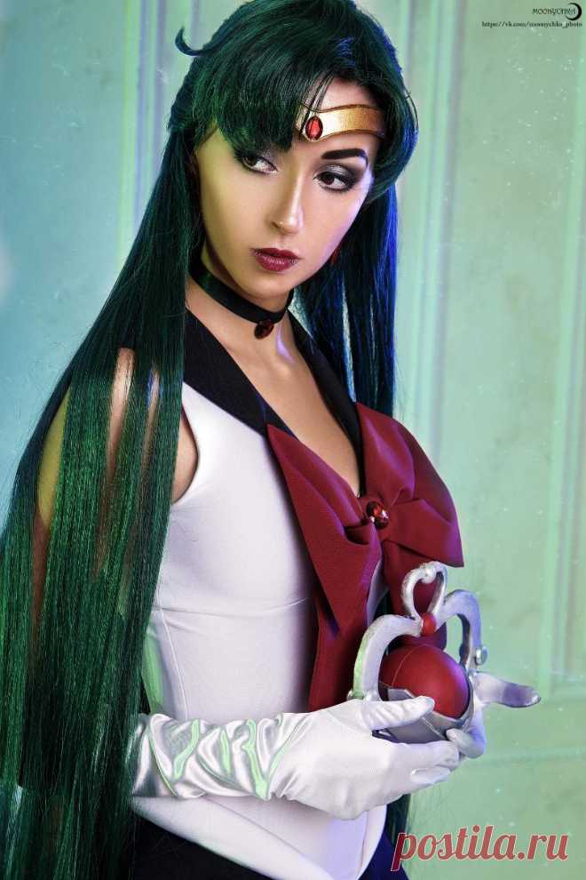 Очаровательная Лерочка Химера (Himera Cosplay) в образе Сейлор Плутон (Sailor Pluto) по мотивам «Сейлор Мун» (Sailor Moon)