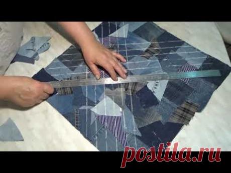 Моя лоскутная пицца для сумки.  МК, опыт, советы.