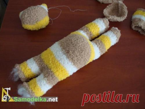 Кошка из носков своими руками