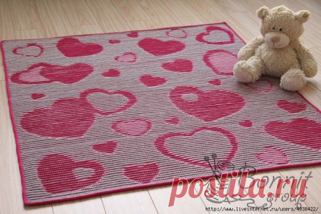 Плед &quot;Heart blanket&quot; спицами в иллюзорной технике.