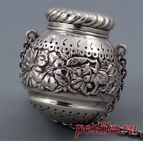gorham large sterling tea ball
