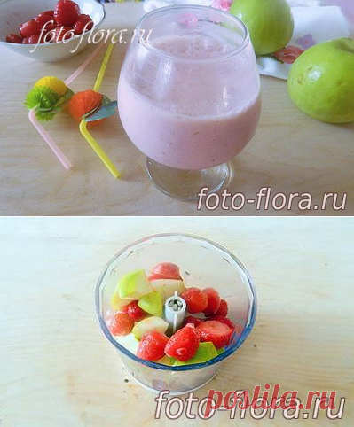 Клубничные смузи - вкусные рецепты с фото - Домашние напитки