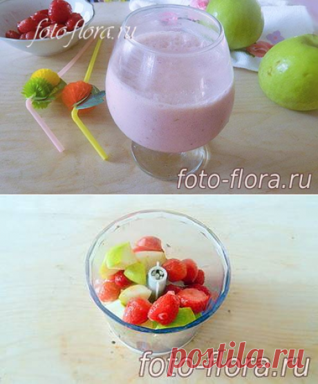 Клубничные смузи - вкусные рецепты с фото - Домашние напитки