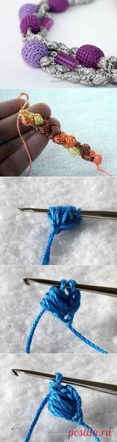 Irish crochet &: Шнур из пышных столбиков