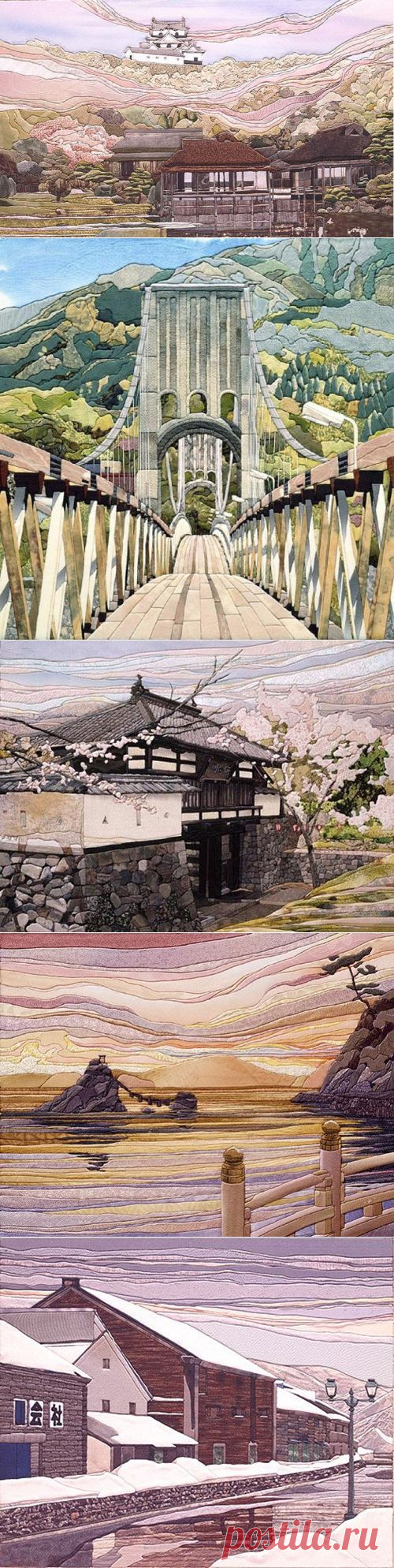 Лоскутные картины по японской технологии | Своими руками