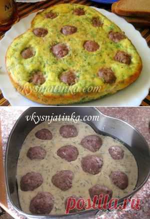 Мясной тарт с фрикадельками - рецепт с фото