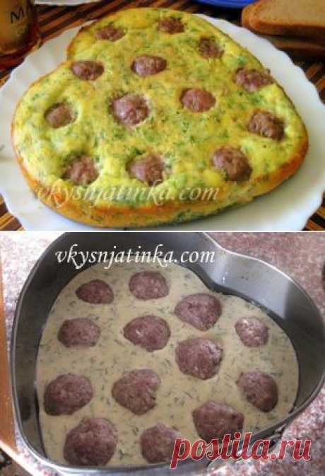 Мясной тарт с фрикадельками - рецепт с фото