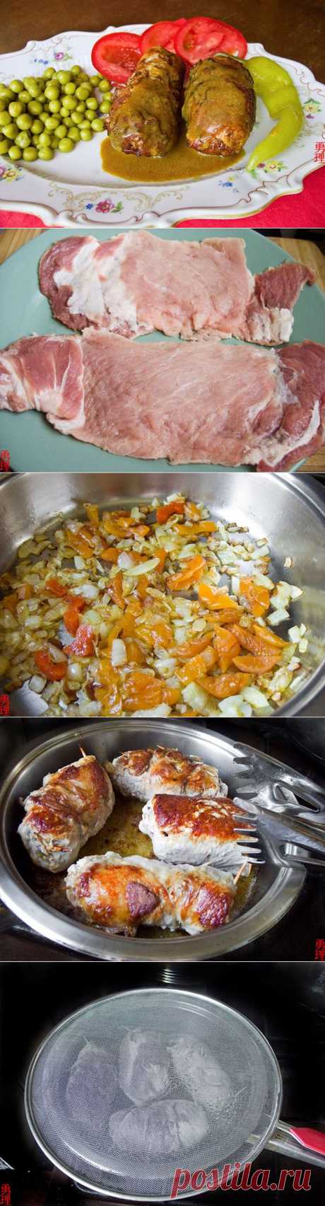 «Причмокивая» от удовольствия:) Свинина, фаршированная курагой и луком — Вкусные рецепты