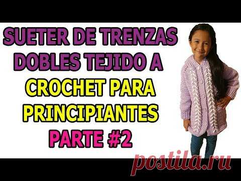 SUETER a CROCHET para niña en punto 3D TEJIDO A CROCHET #2
