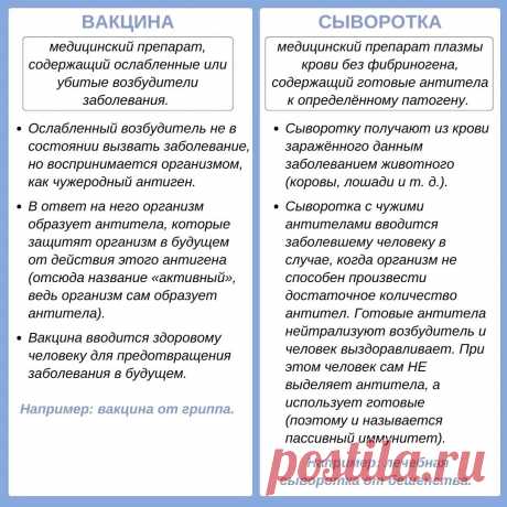 Вакцина и сыворотка