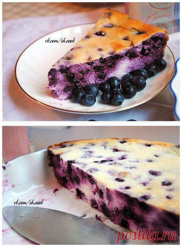 Творожная запеканка с черникой