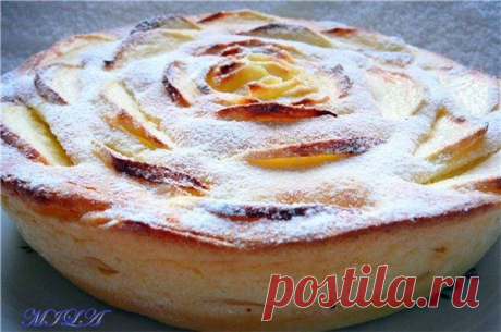 Творожная запеканка с яблоками