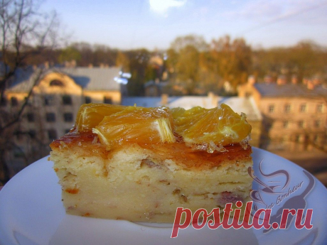 Десерт с бананом и фруктовым желе