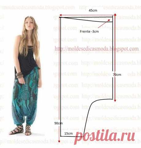 CALÇA LARGA ESTAMPADA PASSO A PASSO CORTE E COSTURA