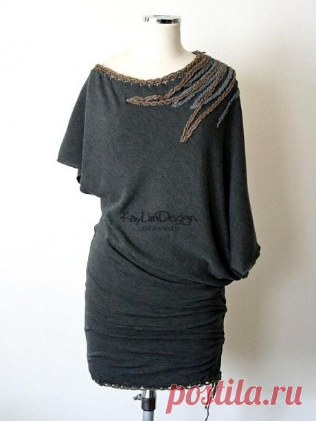 Комбинированное вязание и декор футболок / Худи, свитшоты и толстовки: идеи декора /