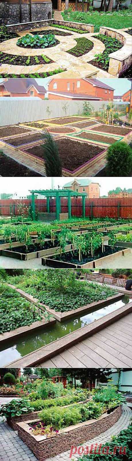 Как украсить огородные грядки