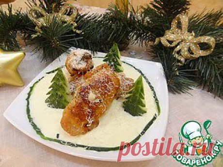 Рулетики из куриных грудок &quot;Зимний лес&quot;