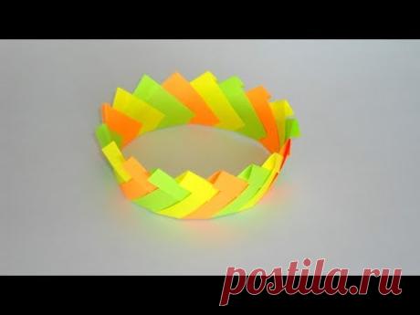 Оригами корона из бумаги