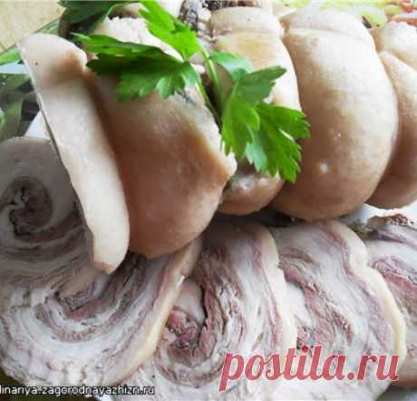 Рулет из свиной брюшины (подчеревка, пашины)