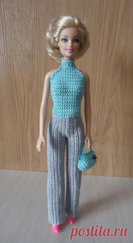 Одежда для куклы Барби и Монстер Хай крючком и спицами: схемы с описанием