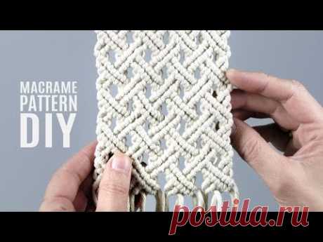 DIY Basket Weave Pattern for Macramé Bag or Home Decor