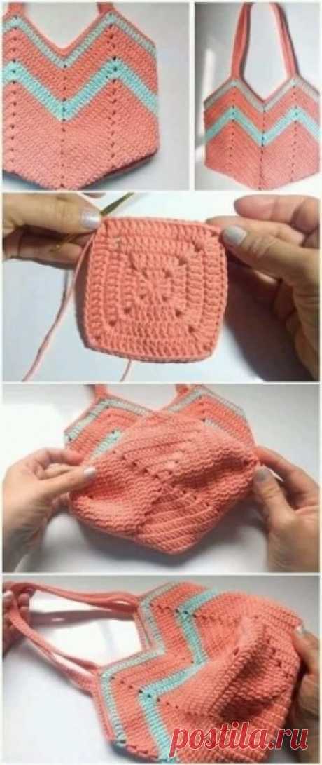 Простая авоська крючком